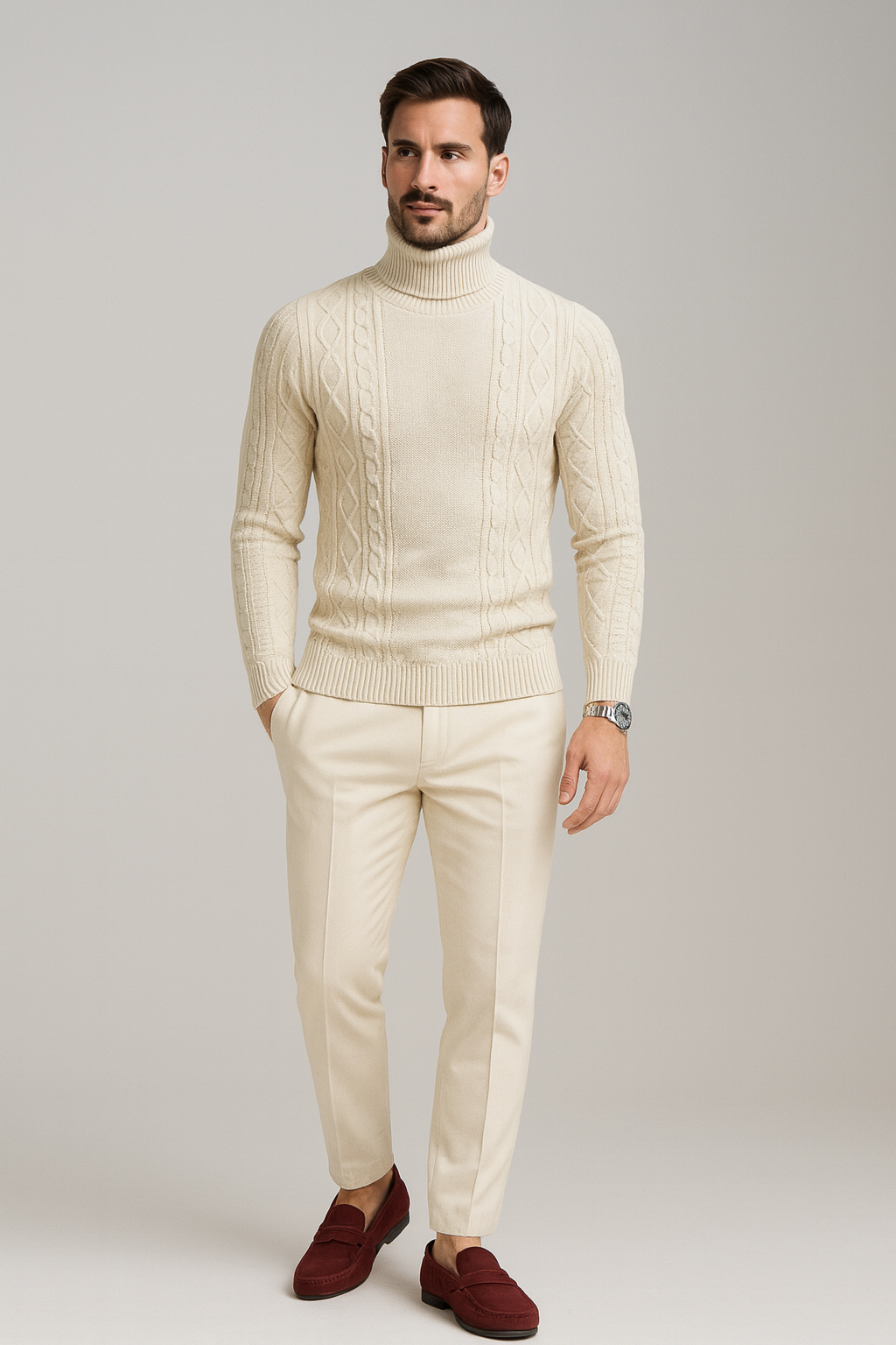 TrendAura | Knitted Turtleneck Sweater