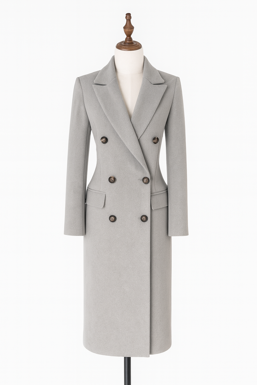 TrendAura | Wool Trench Coat
