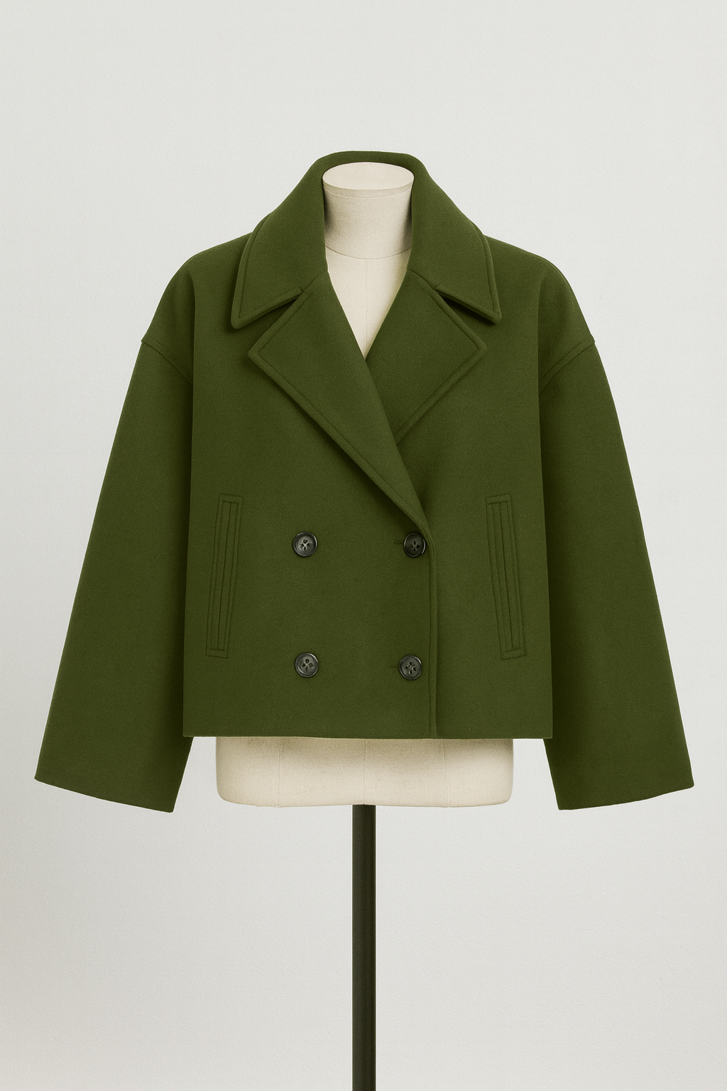 TrendAura | Double-Breasted Wool Jacket