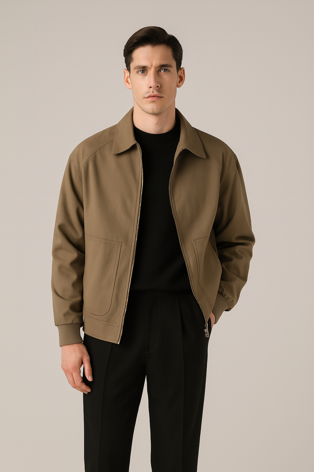 TrendAura – Structured Zip Jacket
