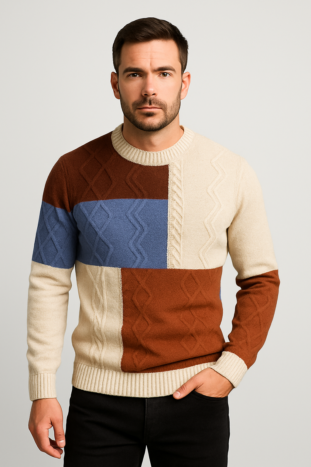 TrendAura | Men's Casual Knit Jumper