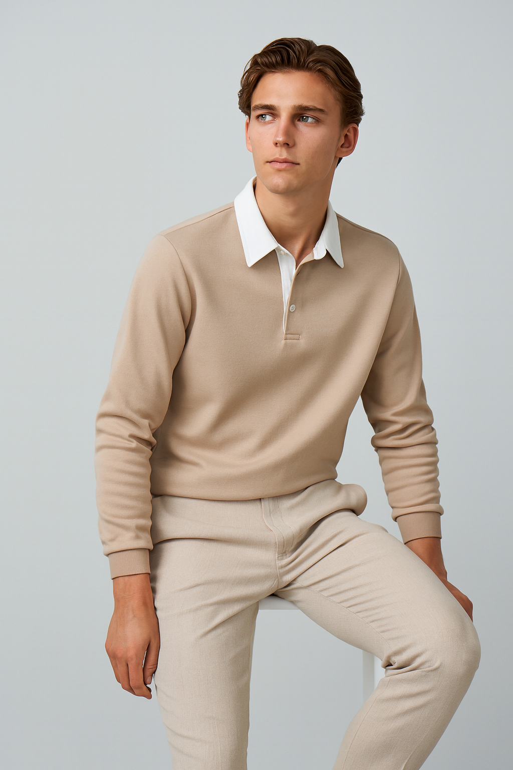 TrendAura - Refined Elegant Polo Pullover