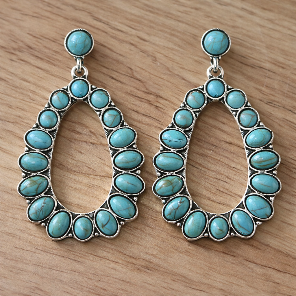 Women's Turquoise Earrings with Unique Design and Lightweight Feel - TrendAura