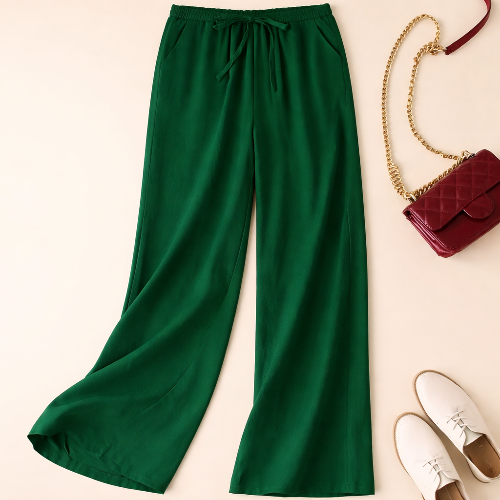 Women's Drawstring Trousers with Relaxed Fit and Versatile Style