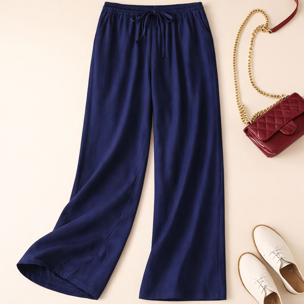 Women's Drawstring Trousers with Relaxed Fit and Versatile Style