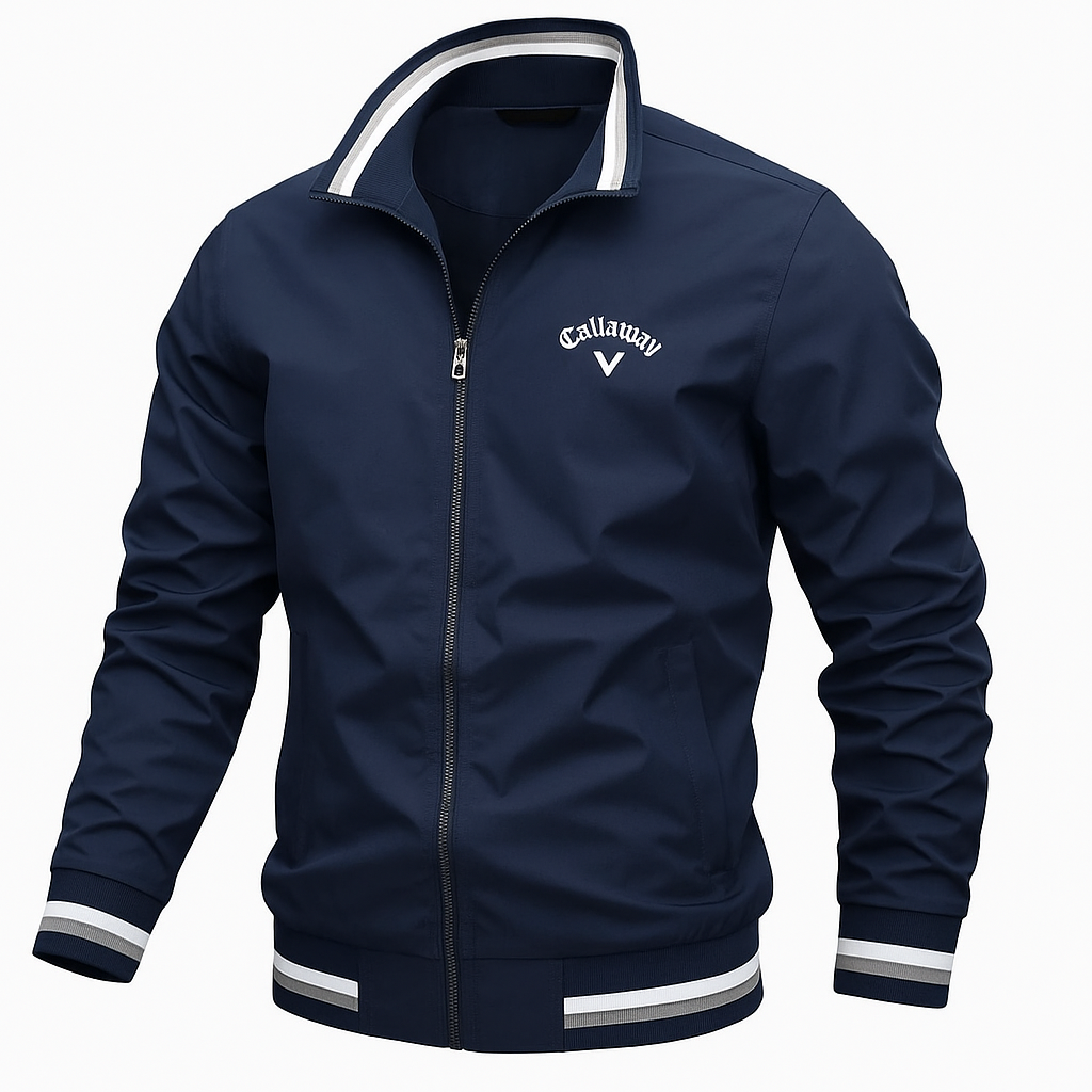 Jasper Casual Sports Jacket Lightweight Zip Up With Breathable Polyester Blend and Ribbed Accents