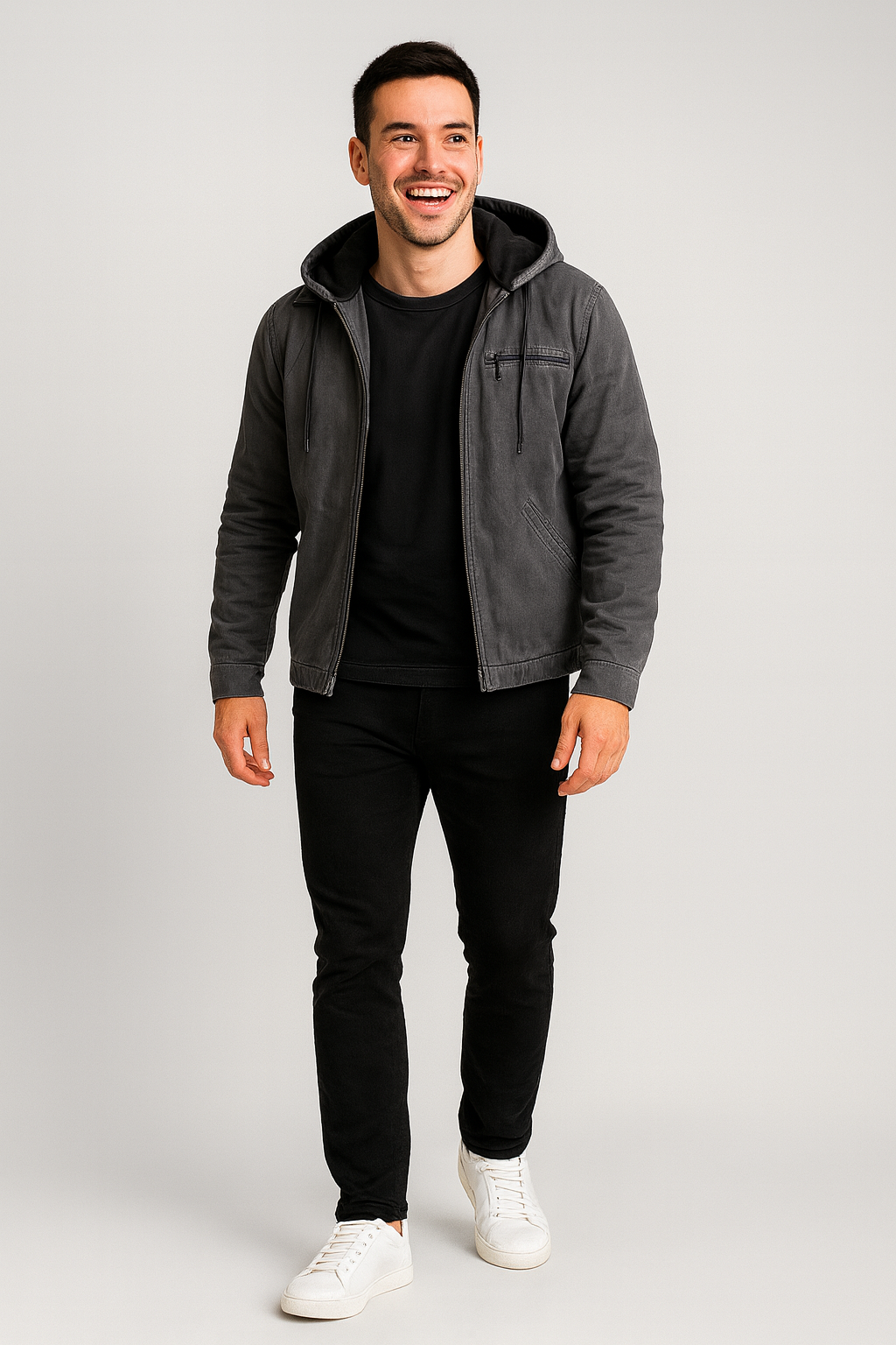 TrendAura | Refined Hooded Jacket