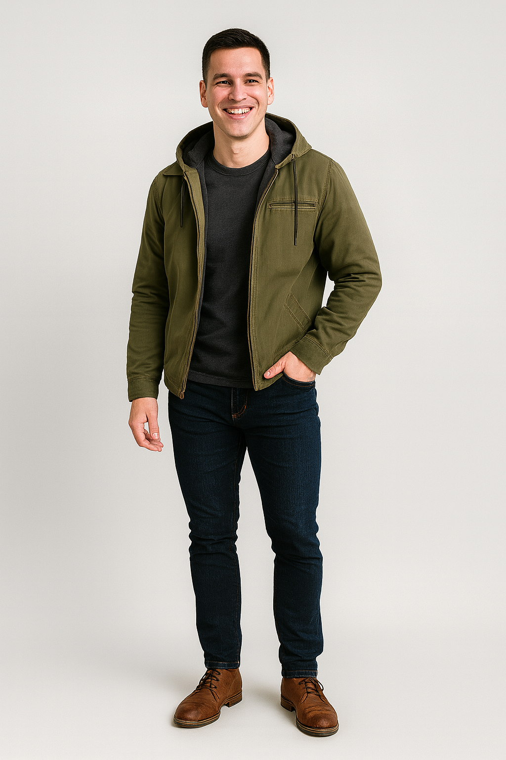 TrendAura | Refined Hooded Jacket