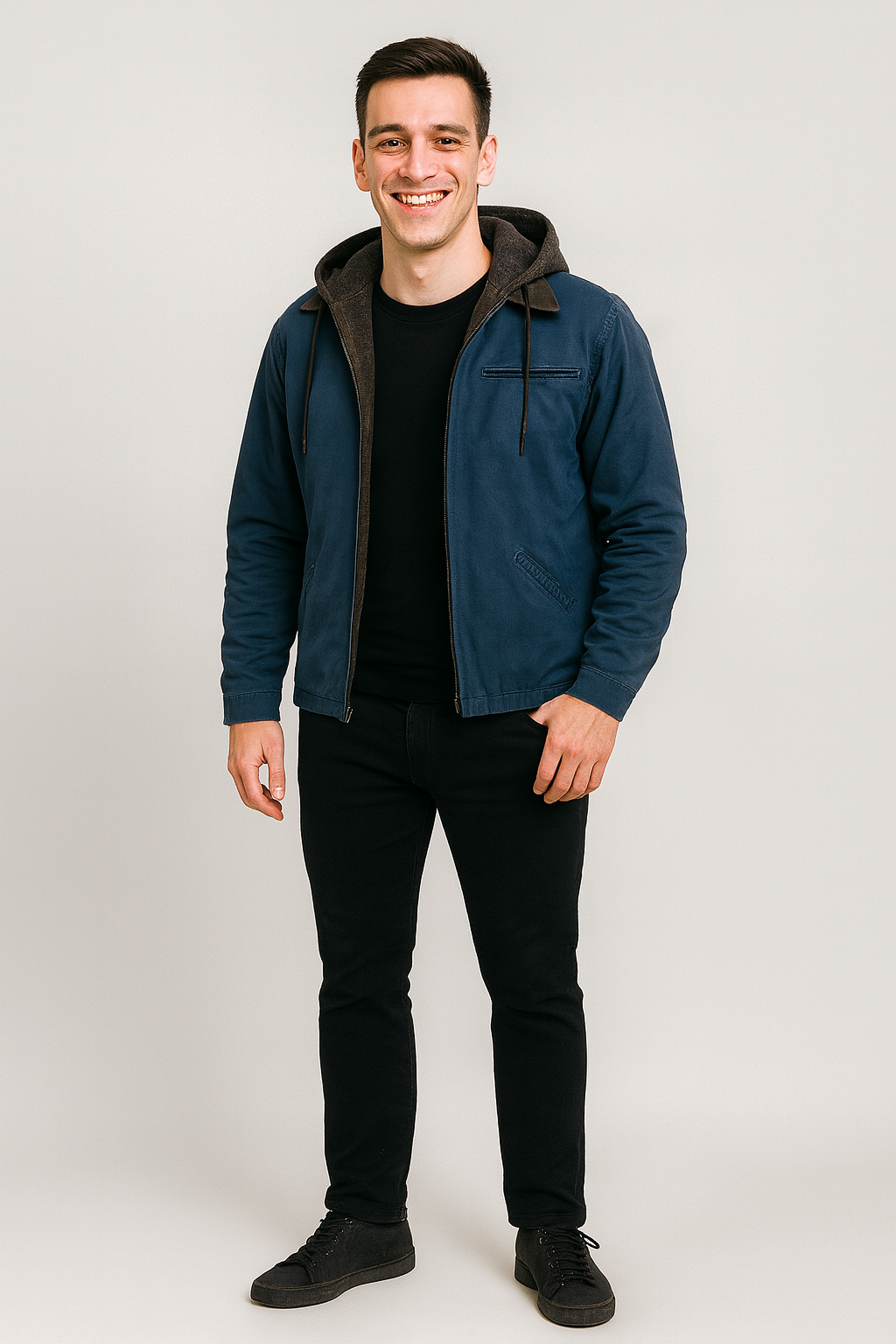TrendAura | Refined Hooded Jacket