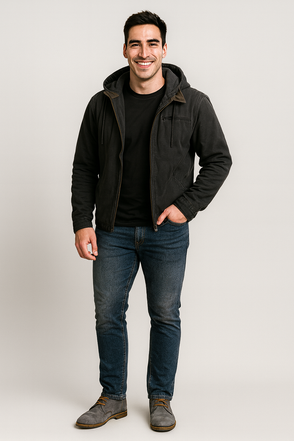 TrendAura | Refined Hooded Jacket