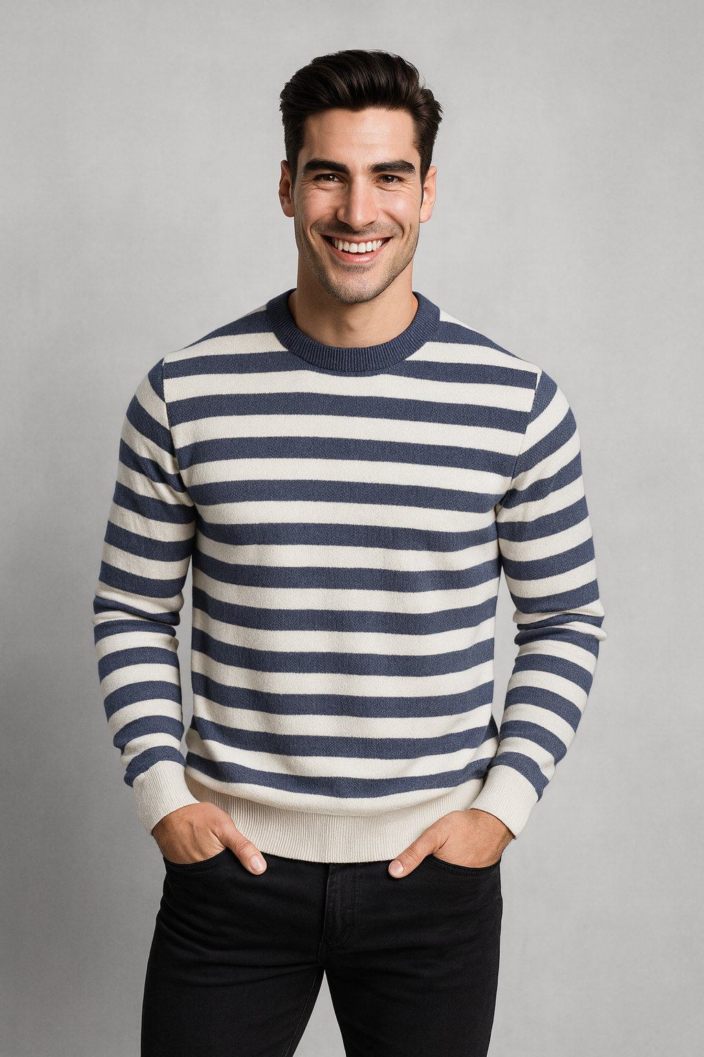 TrendAura | Mariner Wool Stripe Sweater