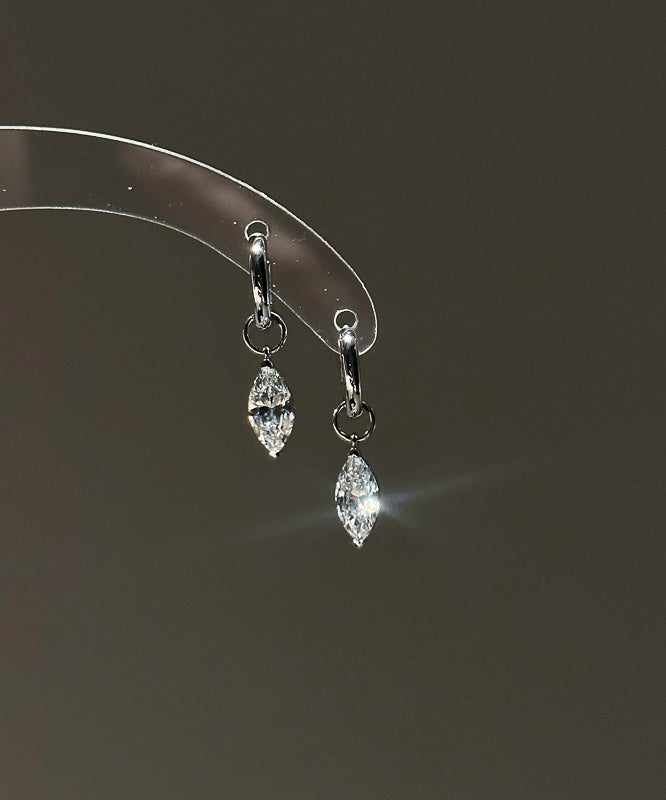 Boucles d'oreilles pendantes en argent sterling et zircons Chic Silk - TrendAura