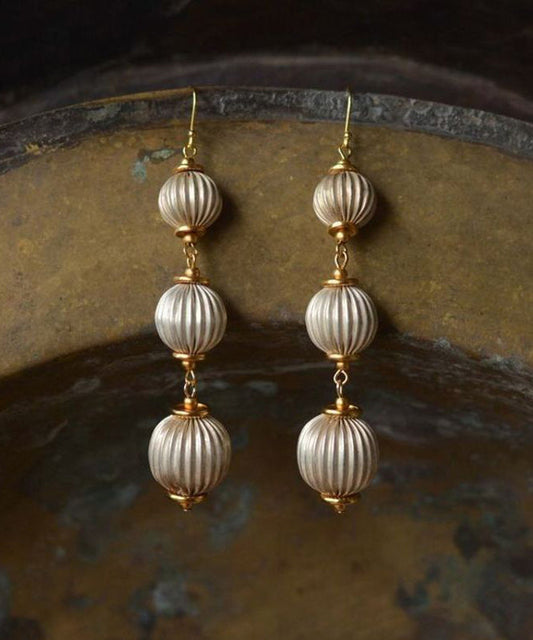 Boucles d'oreilles pendantes en alliage de cuivre doré de style chinois - TrendAura