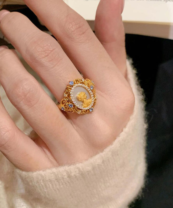 Bagues en or, cuivre et zircon de style chinois - TrendAura
