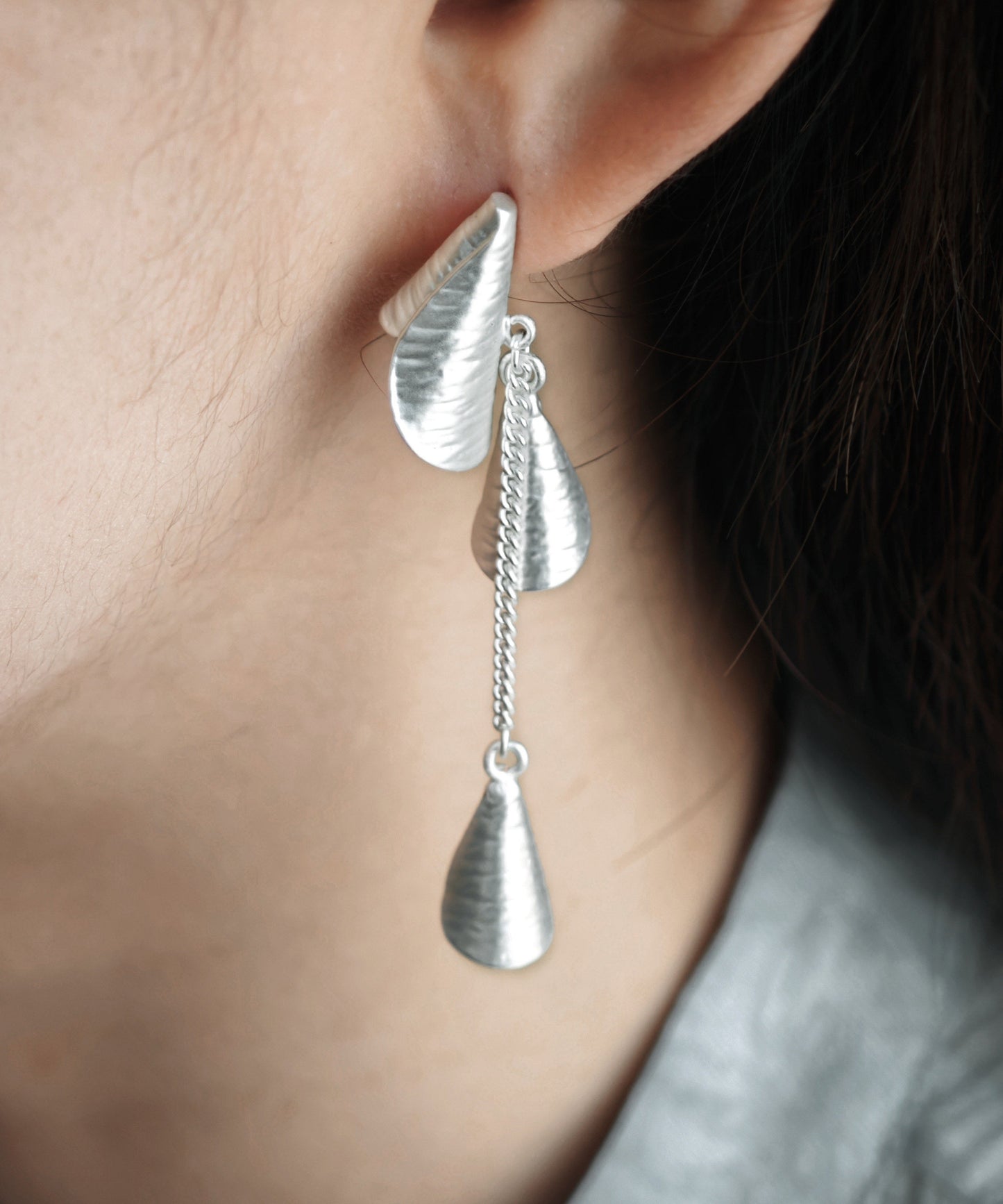 Boucles d'oreilles pendantes à pampilles en cuivre et soie de style chinois - TrendAura