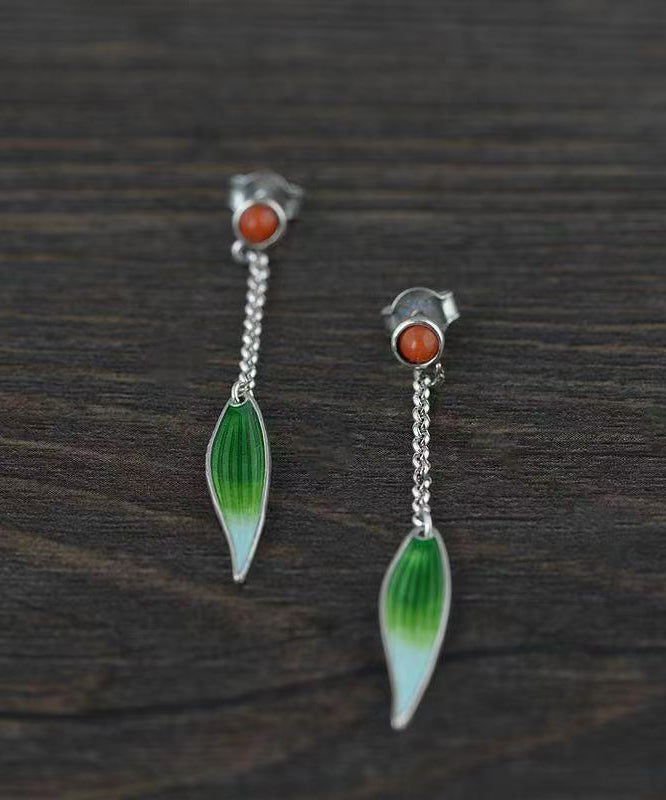 Boucles d'oreilles pendantes à pampilles en argent sterling et soie de style chinois - TrendAura