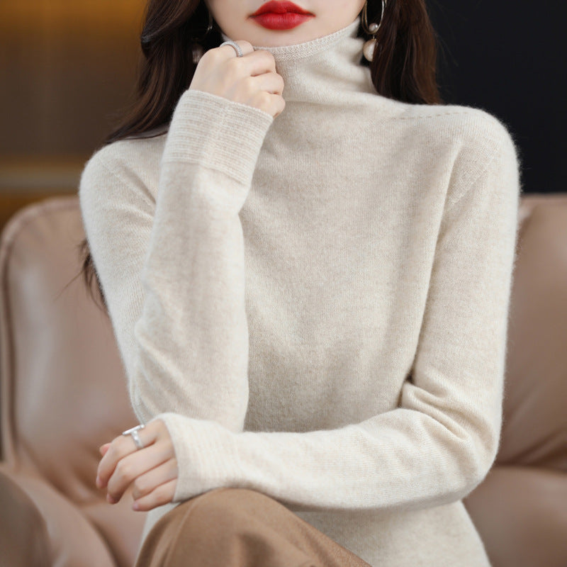 Chloé Montclair Glamour Wool Sweater Luxe Wool Blend Timeless Turtleneck For Women