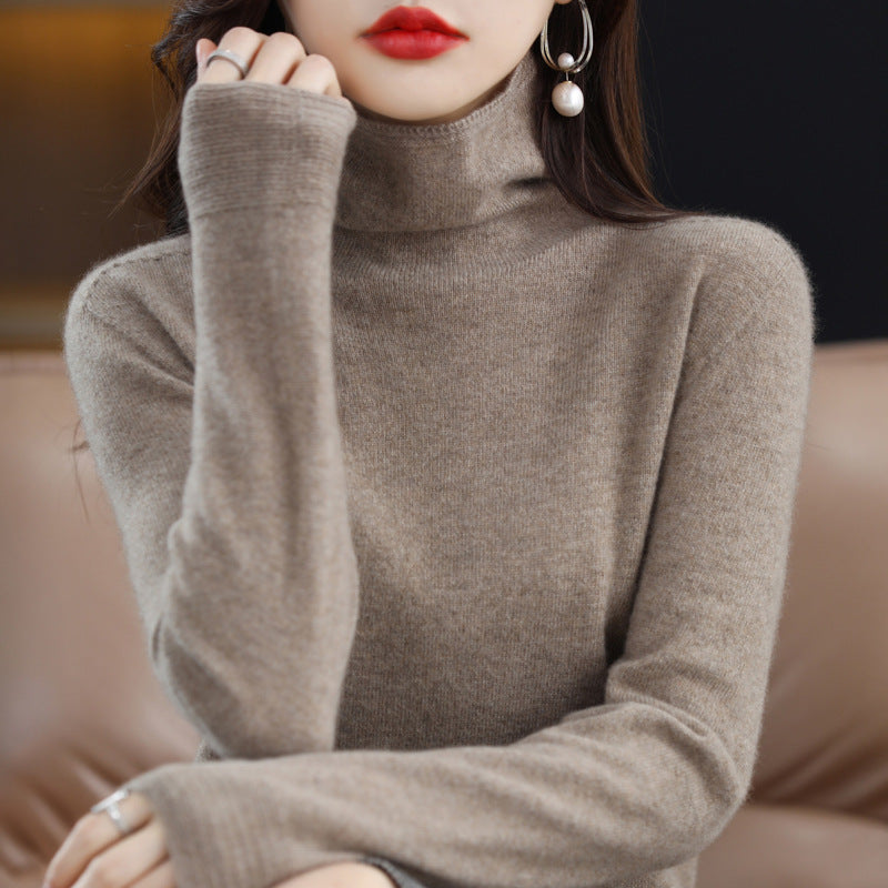 Chloé Montclair Glamour Wool Sweater Luxe Wool Blend Timeless Turtleneck For Women