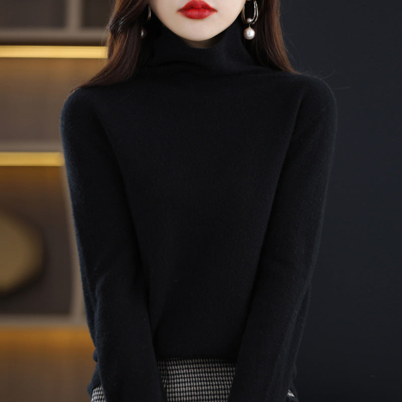 Chloé Montclair Glamour Wool Sweater Luxe Wool Blend Timeless Turtleneck For Women