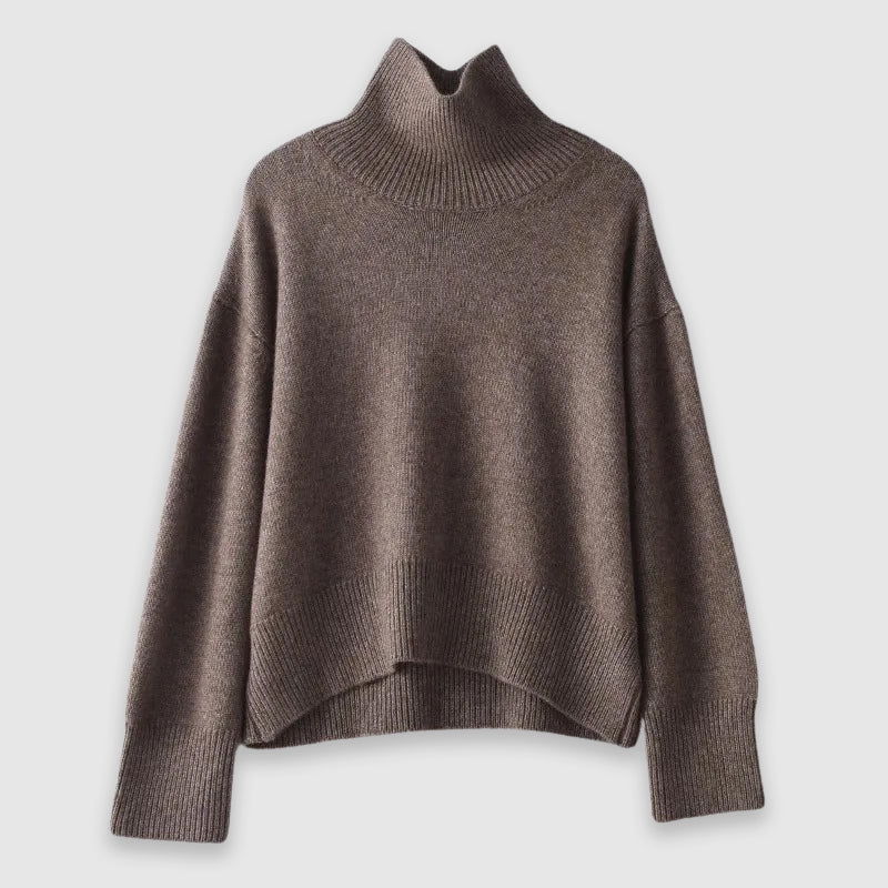 Camille Cashmere Turtleneck Sweater For Women, Luxurious Softness And Natural Warmth