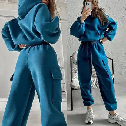 Women’s Casual Hooded Tracksuit | Stylish Two-Piece Jogger
