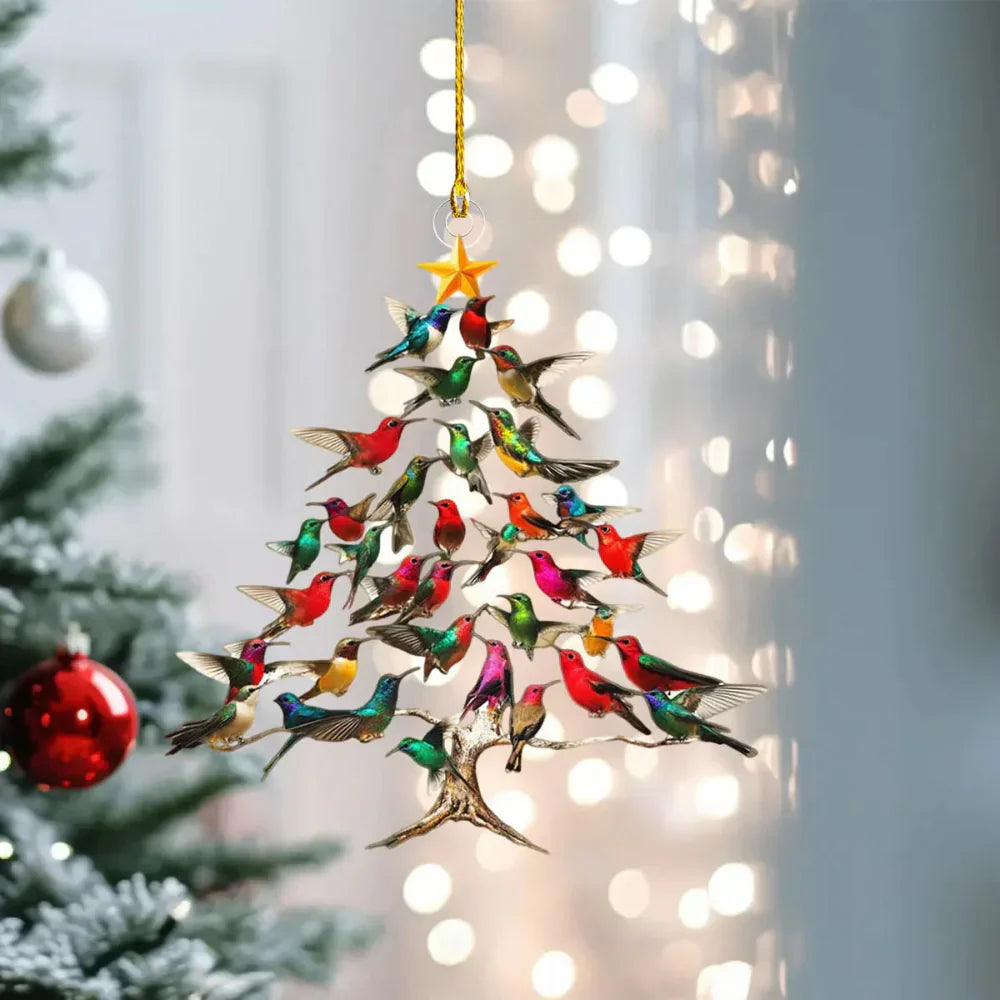 Hanging bird-shaped Christmas ornament for Christmas tree decoration - TrendAura