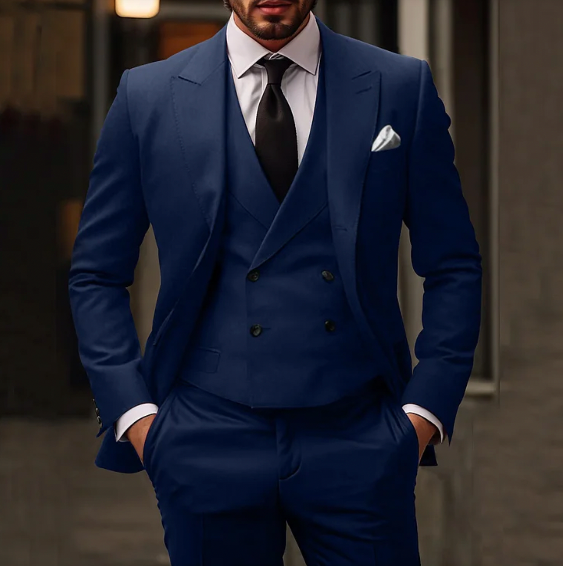 Elliot Classic Three Piece Slim Fit Suit For Men Formal Tailored Evening Wear For Special Occasions