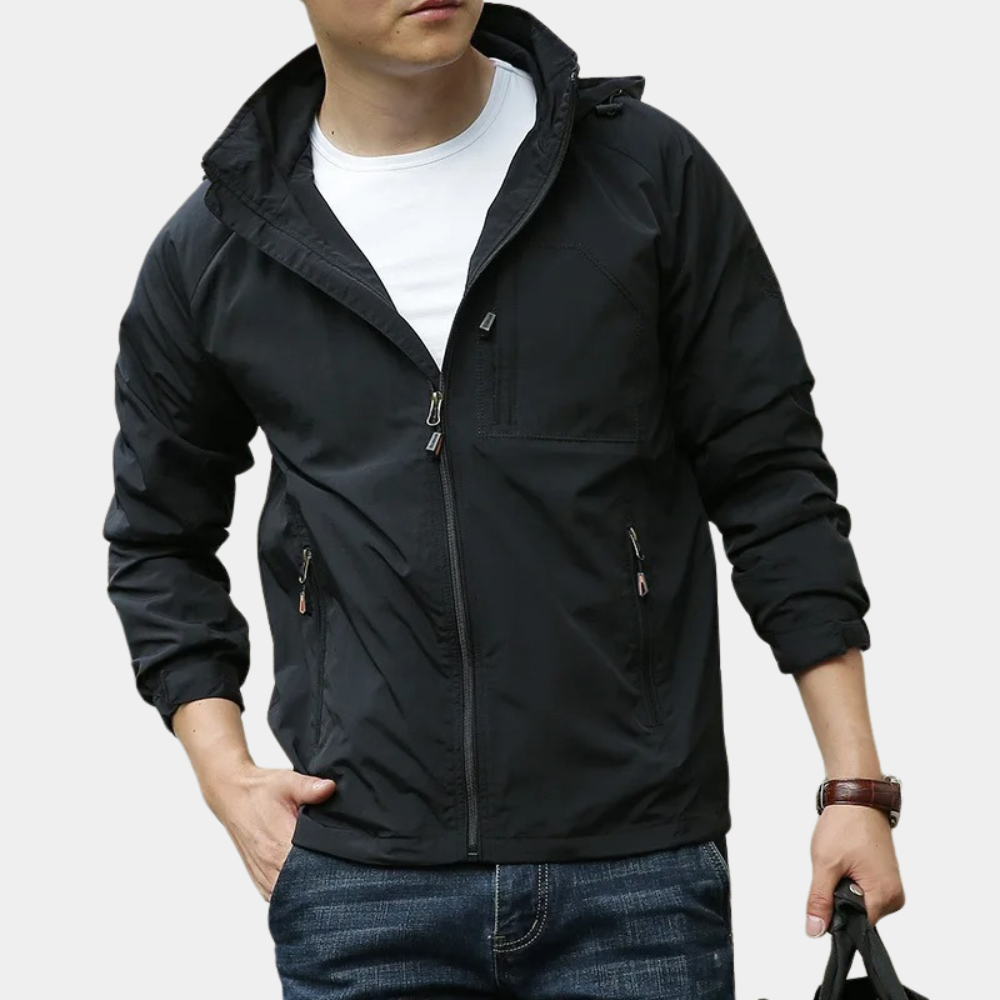 Mens Lightweight Hooded Jacket For Men Movement Ready Casual Outerwear For Urban Everyday Wear