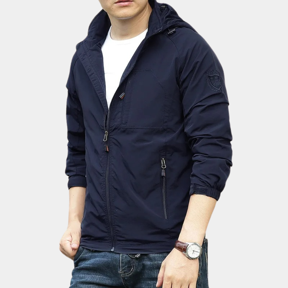 Mens Lightweight Hooded Jacket For Men Movement Ready Casual Outerwear For Urban Everyday Wear