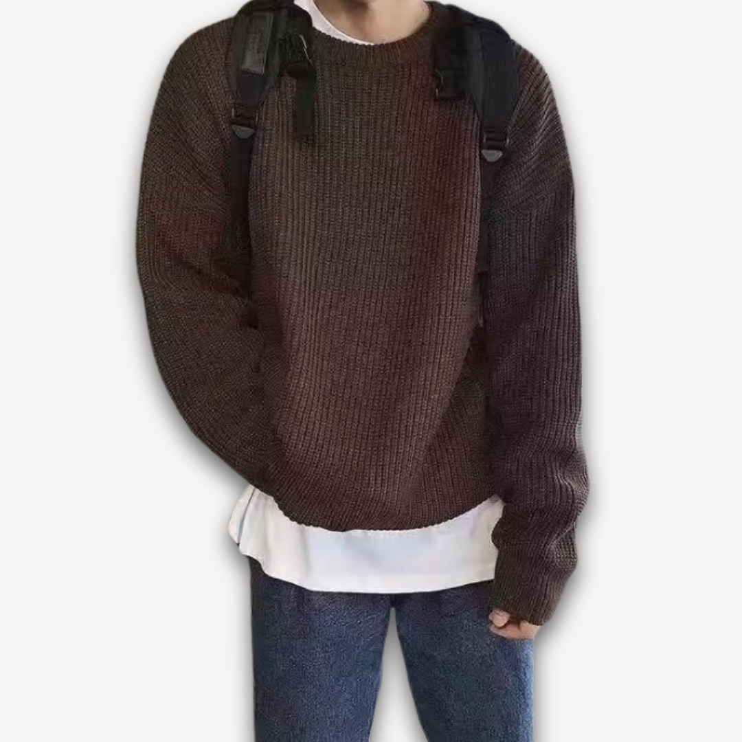 Men's Oversized Sweater Cozy Winter Wear For Effortless Layering Everyday Comfort And Rugged Style