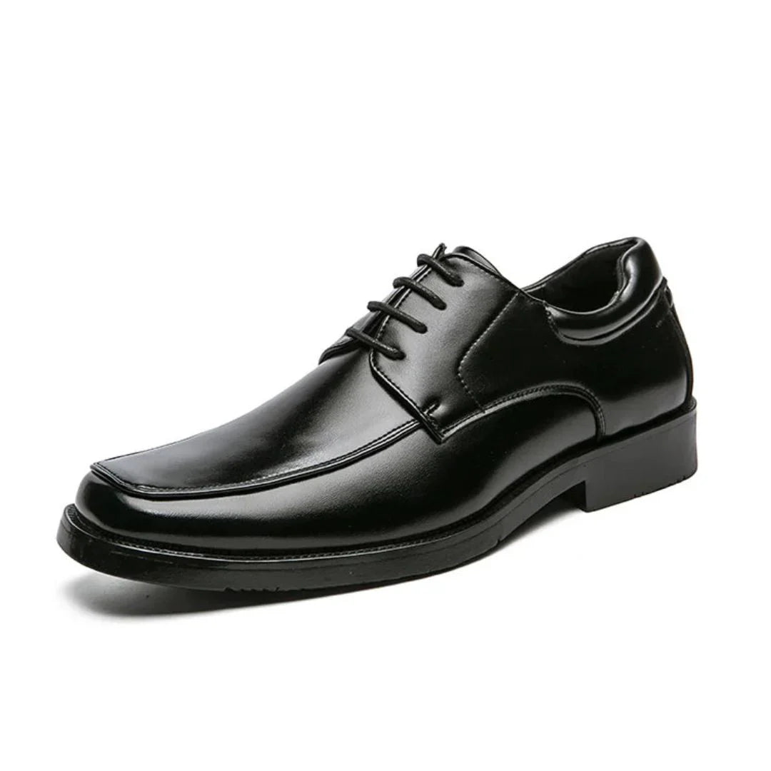 Colson Elite Derby Shoes For Men With PU Leather Upper Lace Up Dress Shoes Padded Insole And Low Heel