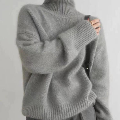 Oversized Cashmere Turtleneck Sweater For Women Ultra Soft Warmth And Lightweight Comfort