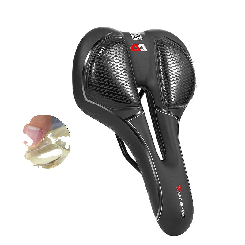 Comfortable bike saddle against saddle pain for road and mountain bikes - Waterproof and ergonomic