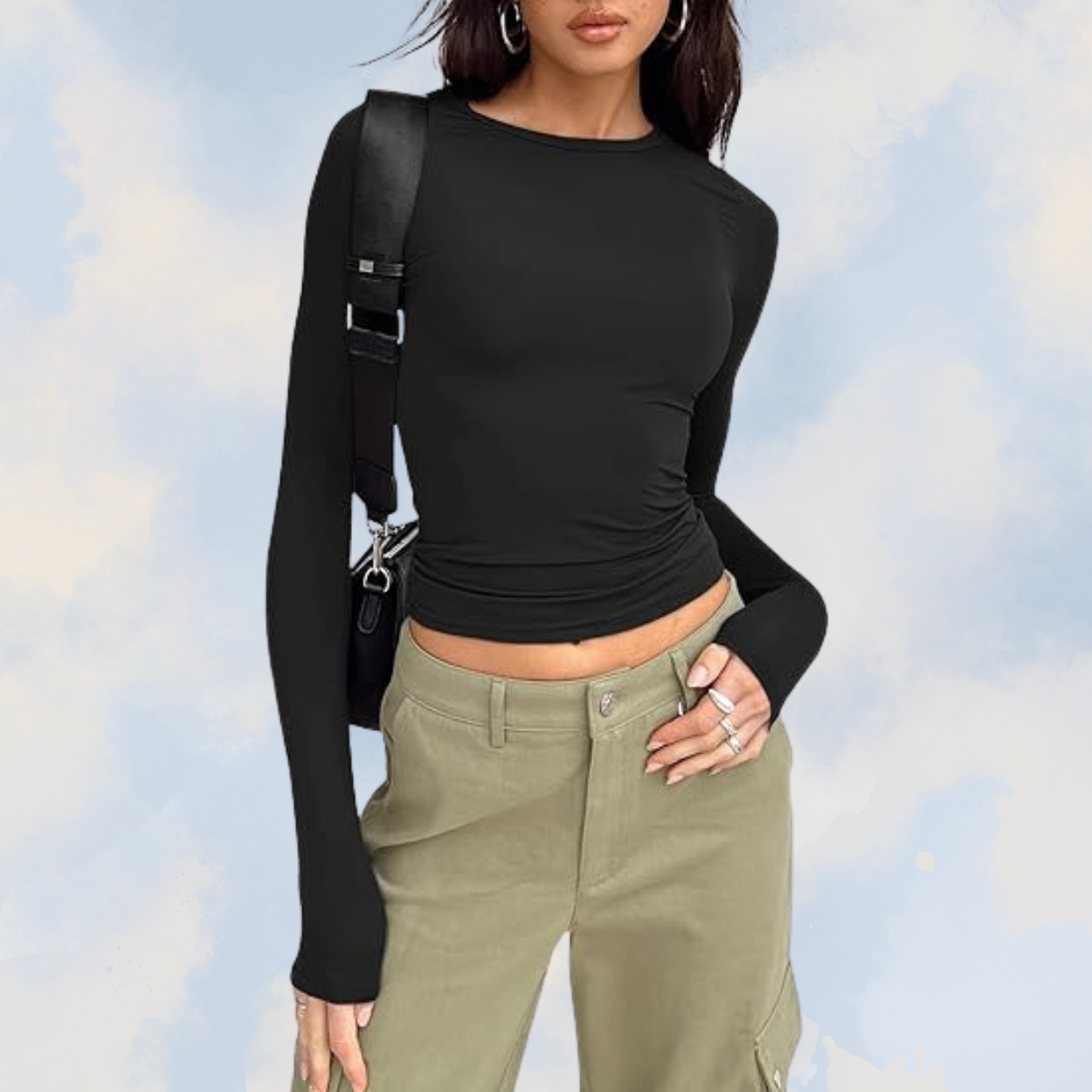 Lizzy Women Long Sleeve Top Lightweight Breathable All Day Comfort For Spring Wardrobe Essential