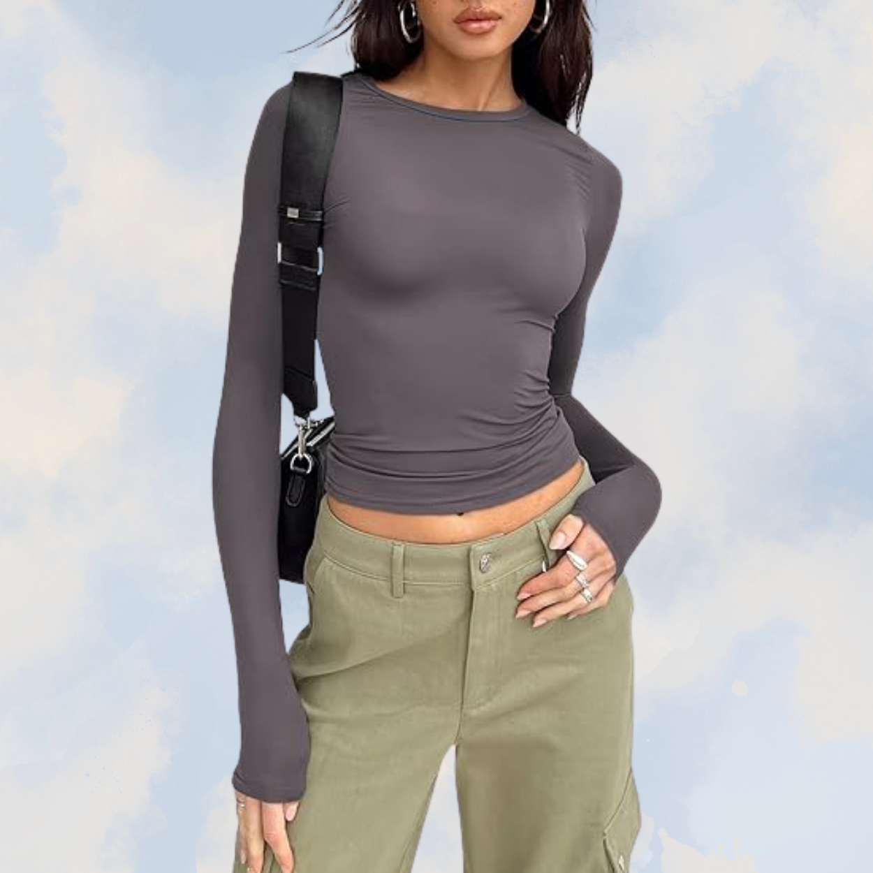 Lizzy Women Long Sleeve Top Lightweight Breathable All Day Comfort For Spring Wardrobe Essential