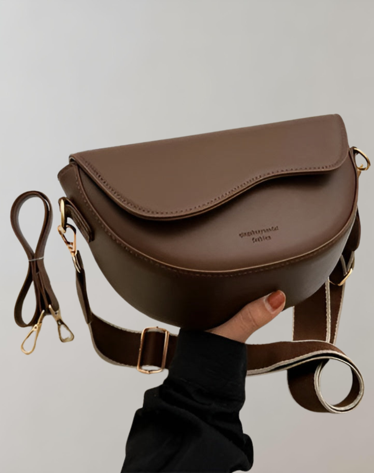 Vegan Leather Crossbody Bag Emma For Modern Women Sleek Elegant Compact Everyday Use