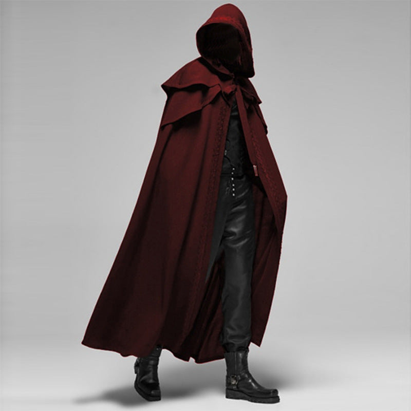 Gothic hooded cape for men - mystic style