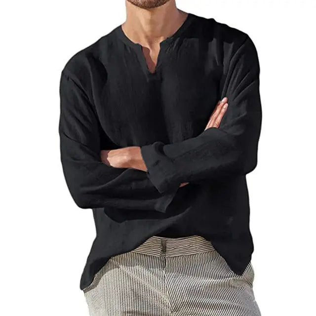 Marrakesh Linen Shirt Unisex Breathable Summer Linen Cotton Blend Lightweight Casual Top