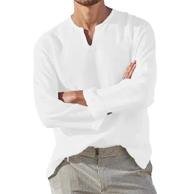 Marrakesh Linen Shirt Unisex Breathable Summer Linen Cotton Blend Lightweight Casual Top
