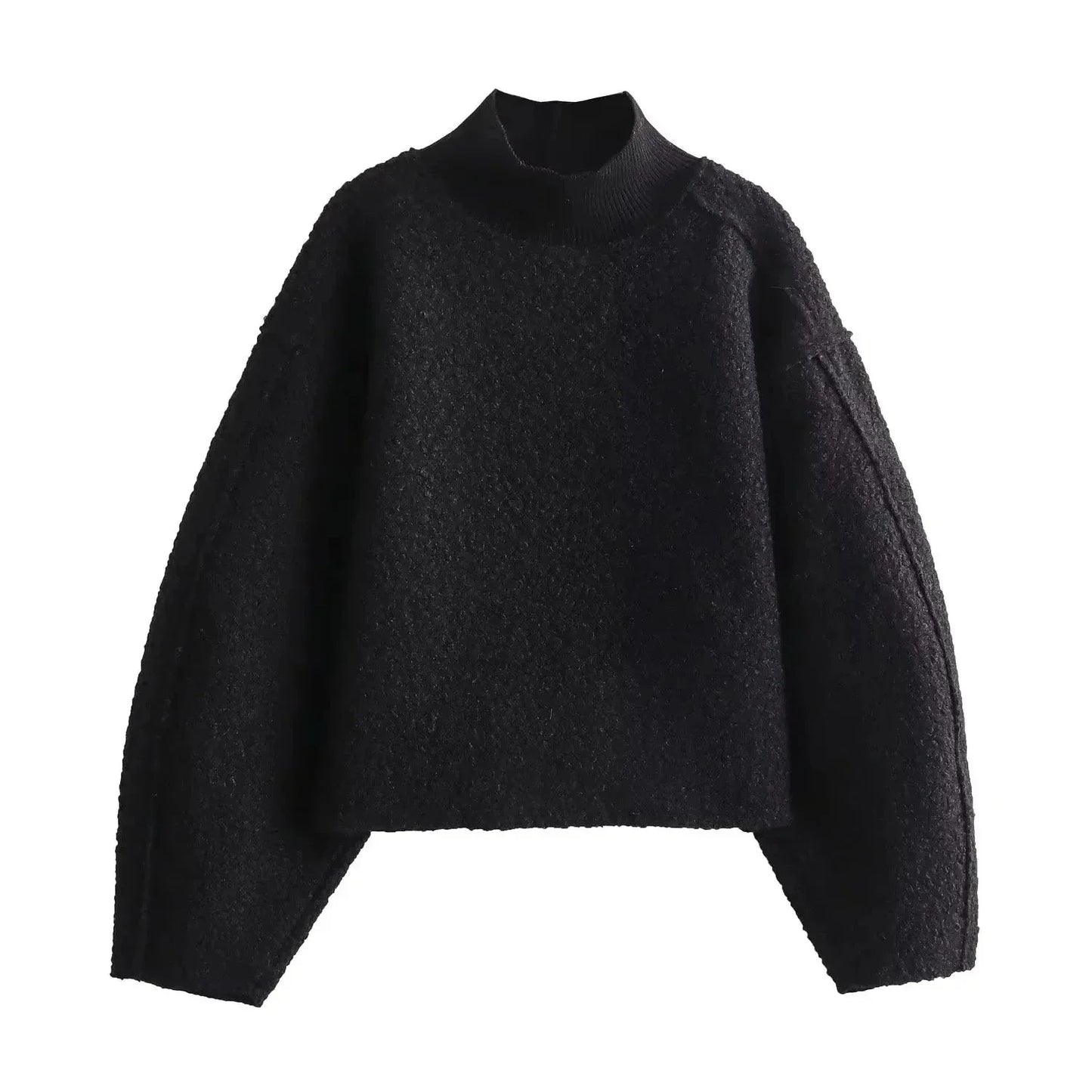 Renee Textured Turtleneck Pullover