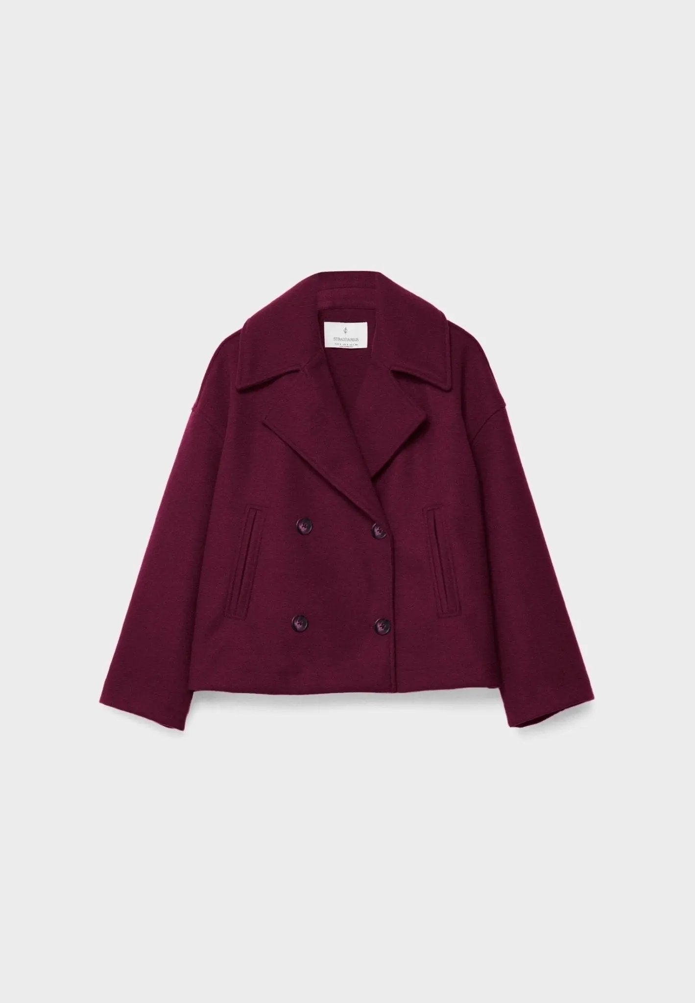Cropped Double-Breasted Winter Jacket for Women – Stylish & Warm