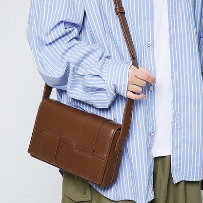 TrendAura Cruxly Shoulder Bag - Sustainable Leather Crossbody With Adjustable Strap And Hands Free Convenience