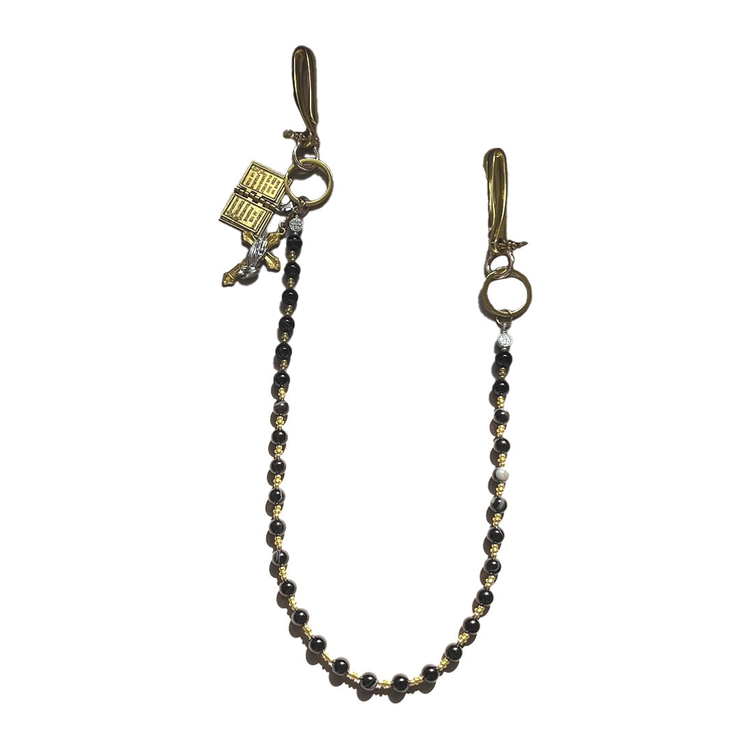 Onyx Prayer Bead Wallet Chain - TrendAura