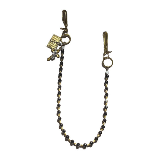 Onyx Prayer Bead Wallet Chain - TrendAura