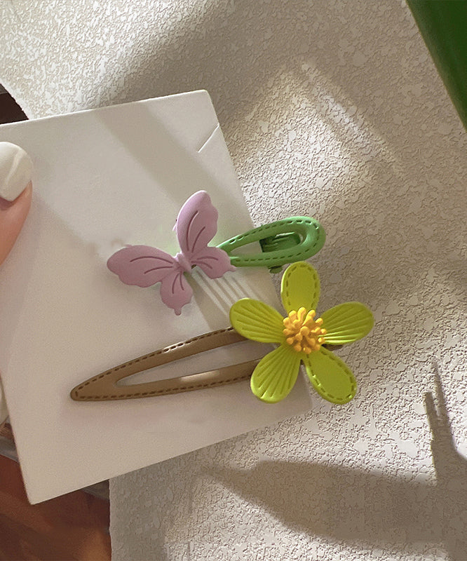Jolie épingle à cheveux en alliage en forme de papillon et de fleur - TrendAura