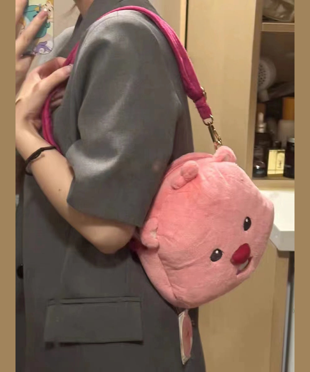 Sac à bandoulière polyvalent en fourrure duveteuse et mignonne de dessin animé - TrendAura