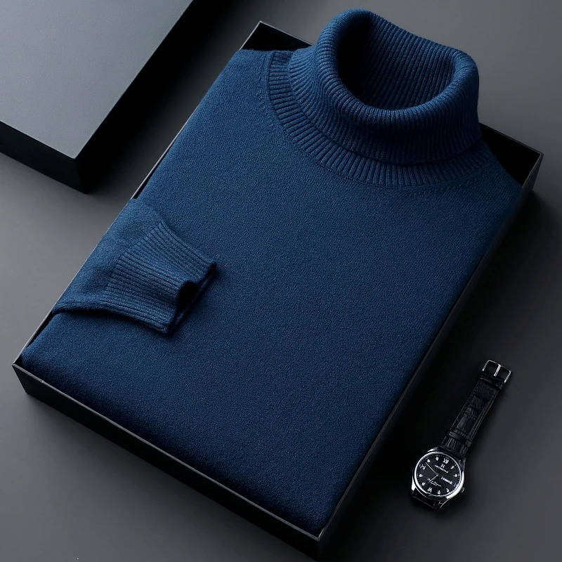 Men's Premium Turtleneck Sweater By TrendAura Versatile Knit For Sharp Casual Winter Style