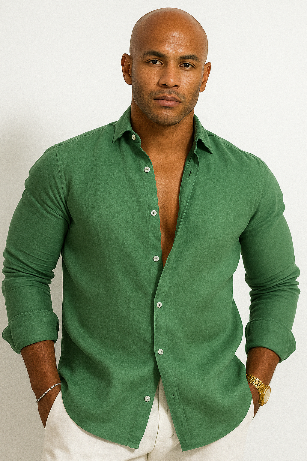 Men's Classic Casual Shirt Long Sleeve Button Up For Men Versatile Everyday Style