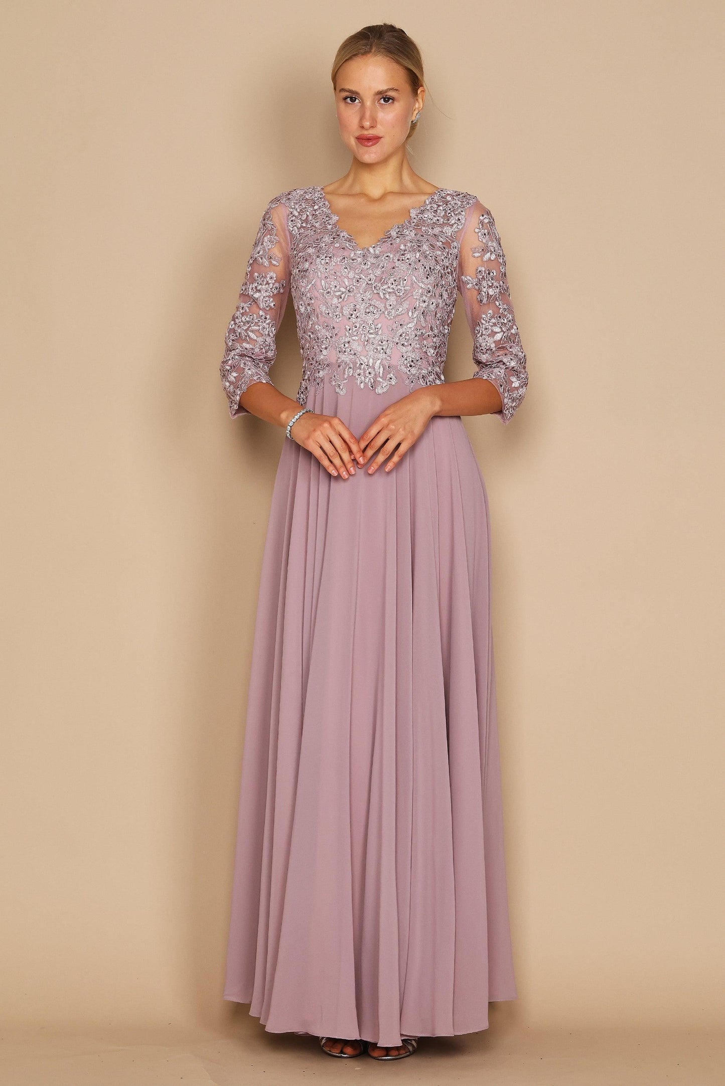 Chiffon Long Formal Mother of the Bride Dress