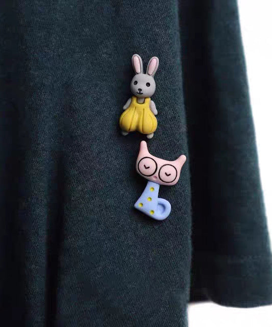 Broches DIY en alliage, petits lapins et petits chats - TrendAura